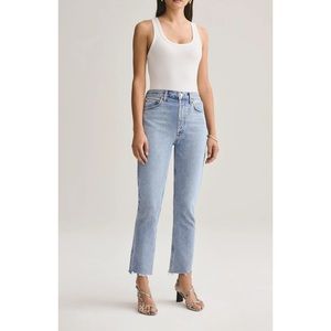 AGOLDE Riley High Rise Straight Crop Jeans Zephyr